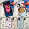 Fashion Cartoon Owl Case For Oppo A16 A76 A96 A58 A78 A98 A5 A9 A91 A15 A17 A77 A52 A72 A74 A94 A54S A57S Cover
