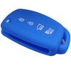4 Button Silicone Key Case Cover Protector Black Blue Red Fit for Hyundai Tucson Sonata Car Folding Flip Key