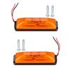 Par 12V Âmbar Mini Refletor 4LED Caminhão Reboque Luz Lateral Marcadora Indicadora Lâmpada