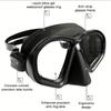 Tempered Glass Freediving Mask J-Type Diving Mask Waterproof Diving Mask Anti-Fog Foldable Snorkel Snorkeling Set Diving