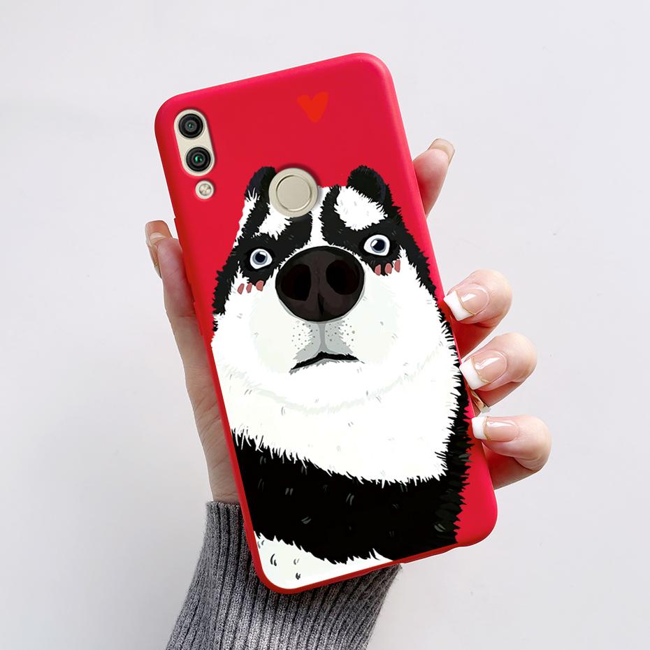 For Huawei Honor 8X Case Honor 8A 8C 8S Cover Cute Rabbit Panda Painted Soft TPU Phone Case For Honor 8A 8C 8S 8X Honor8X Fundas