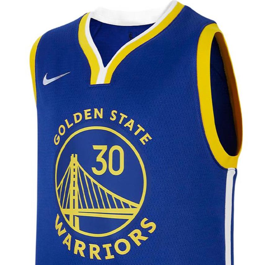 Nike Logo Print V-Neck Sleeveless Basketball Jersey Kids tops Blue DV2398-495