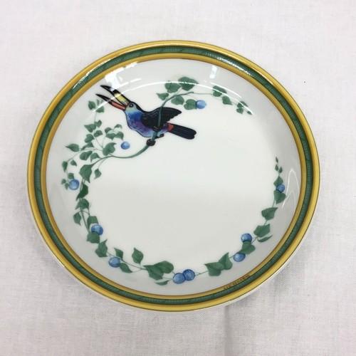 HERMES Paris Toucans Bread Side Plate Accessory Tray 5.12in / 13cm Japan Auth