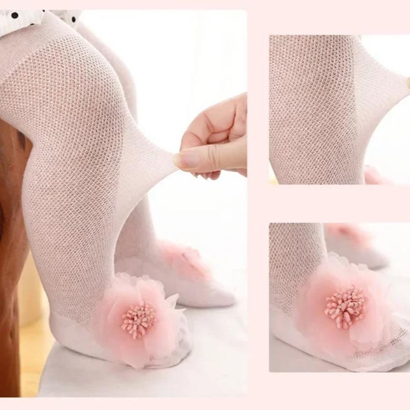 Baby Tights Infant Girl Newborn Kids Pantyhose Lace Bow Flower Hosiery Children Stockings School Uniform Mesh Tights Toddler