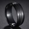 Fede in Tungsteno Nero Anelli Punk Trama d'Acciaio per Uomo Donna Scanalatura Fibra di Carbonio Anello alla Moda