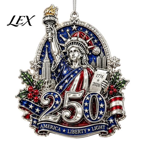 National Day Festive Ornaments 250 Anniversary USA Christmas Ornament, United States 1776-2026 250th Historic 1776 To 2026 Ornament Patriotic