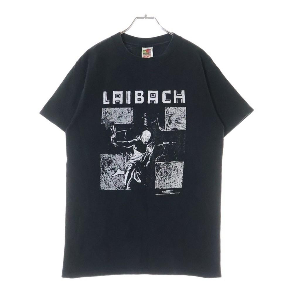 VINTAGE LAIBACH RIBACH FRONT PRINT CREW NECK SHORT SLEEVE T-SHIRT TOP BLACK Used Unisex T-Shirt XXL 1950₽