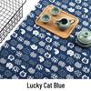 Japanese Ethnic Geometric Wave Print Cotton Linen Fabric for Sofa Cushions & Tablecloths
