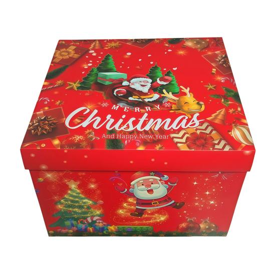 5-Layer Christmas Gift Box Explosion Gift Box with Bow Ribbon DIY Scrapbooking Surprise Container for Anniversary Snacks Jewelry Creative Memories