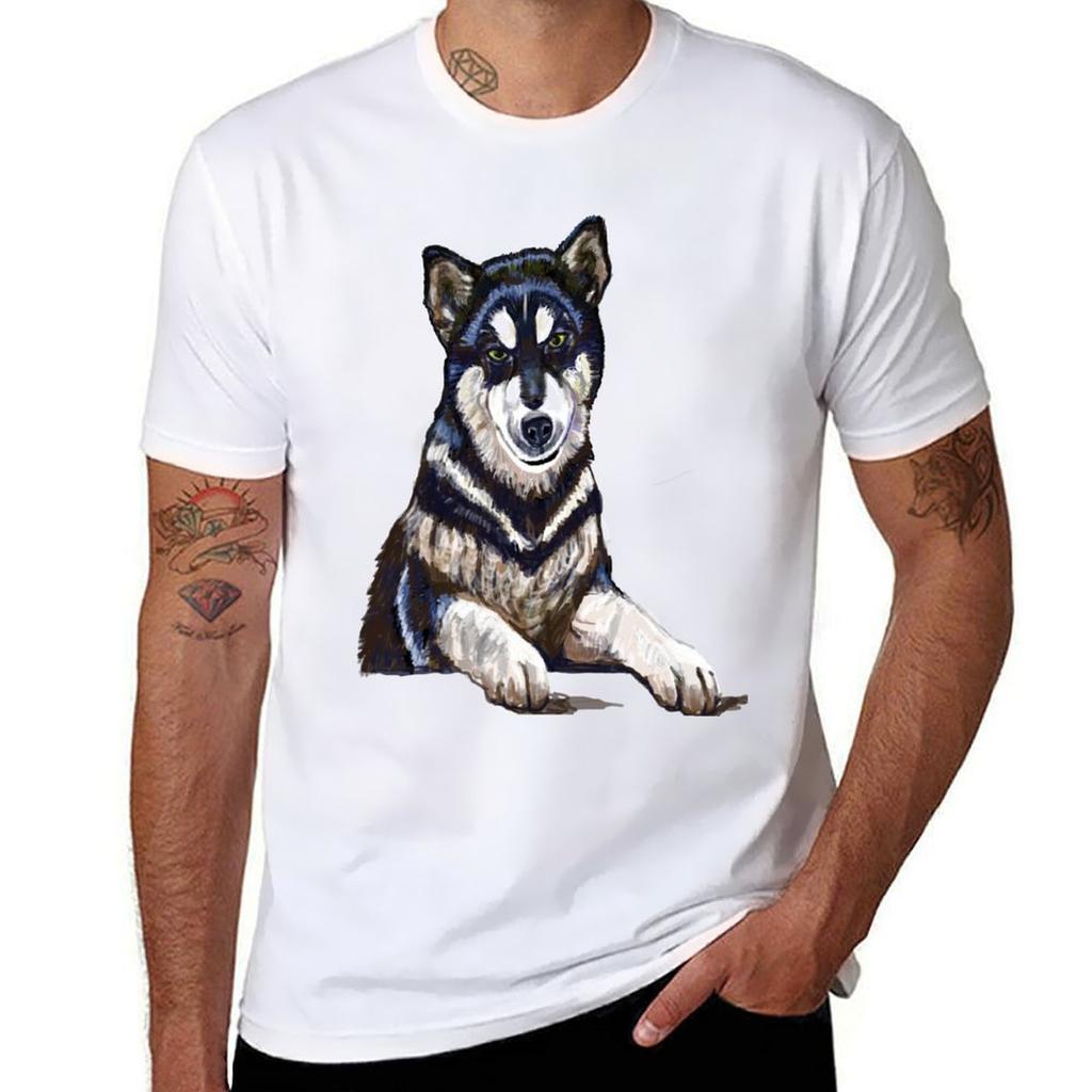 Malamute Puppy Looking To Play Tshirt Casual Basic Street Style Tshirt