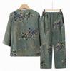 Mother's Day Summer Mid-Sleeve Set for Grandma – Casual Two-Piece Outfit for Middle-Aged and Elderly Women