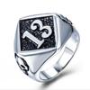 Punk Style Non-mainstream Super Cool Cast Skull Boys Ring Gold Number 13