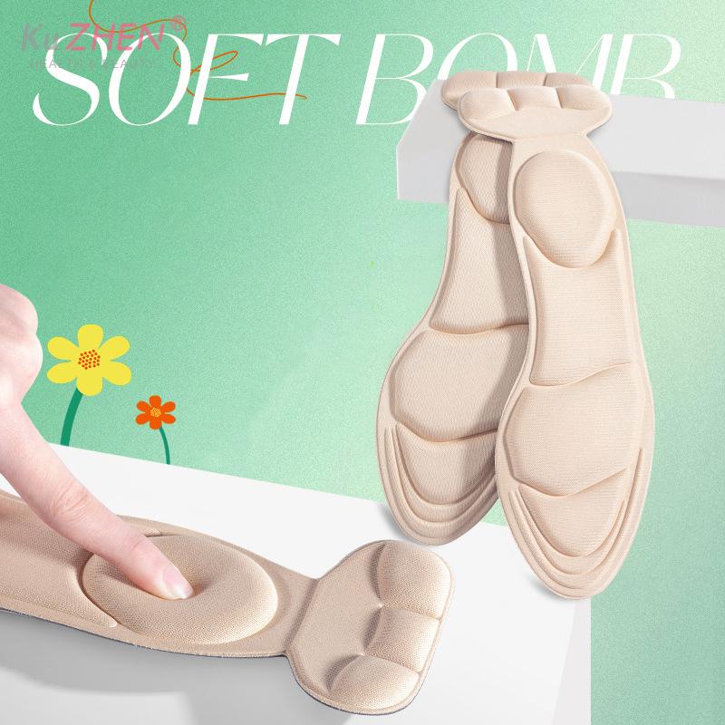 1Pair Sponge Memory Foam Insole Pad Inserts Heel Post Back Breathable Anti-slip For High Heel Shoe Insert Protector Shoes Insole