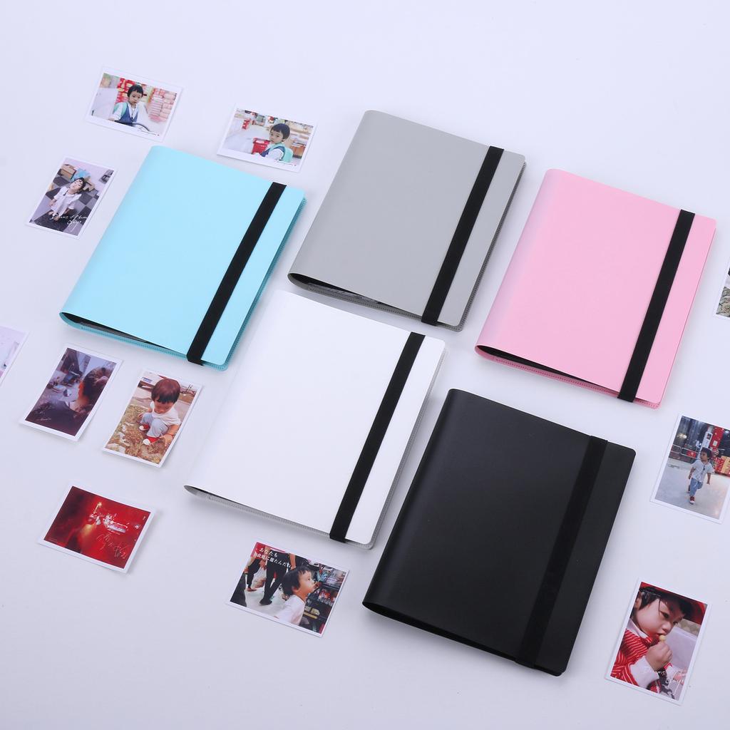 Photo Album Solid Color 432 Pockets Large Capacity for Polaroid Game Cards Star Card Storage Collection Book