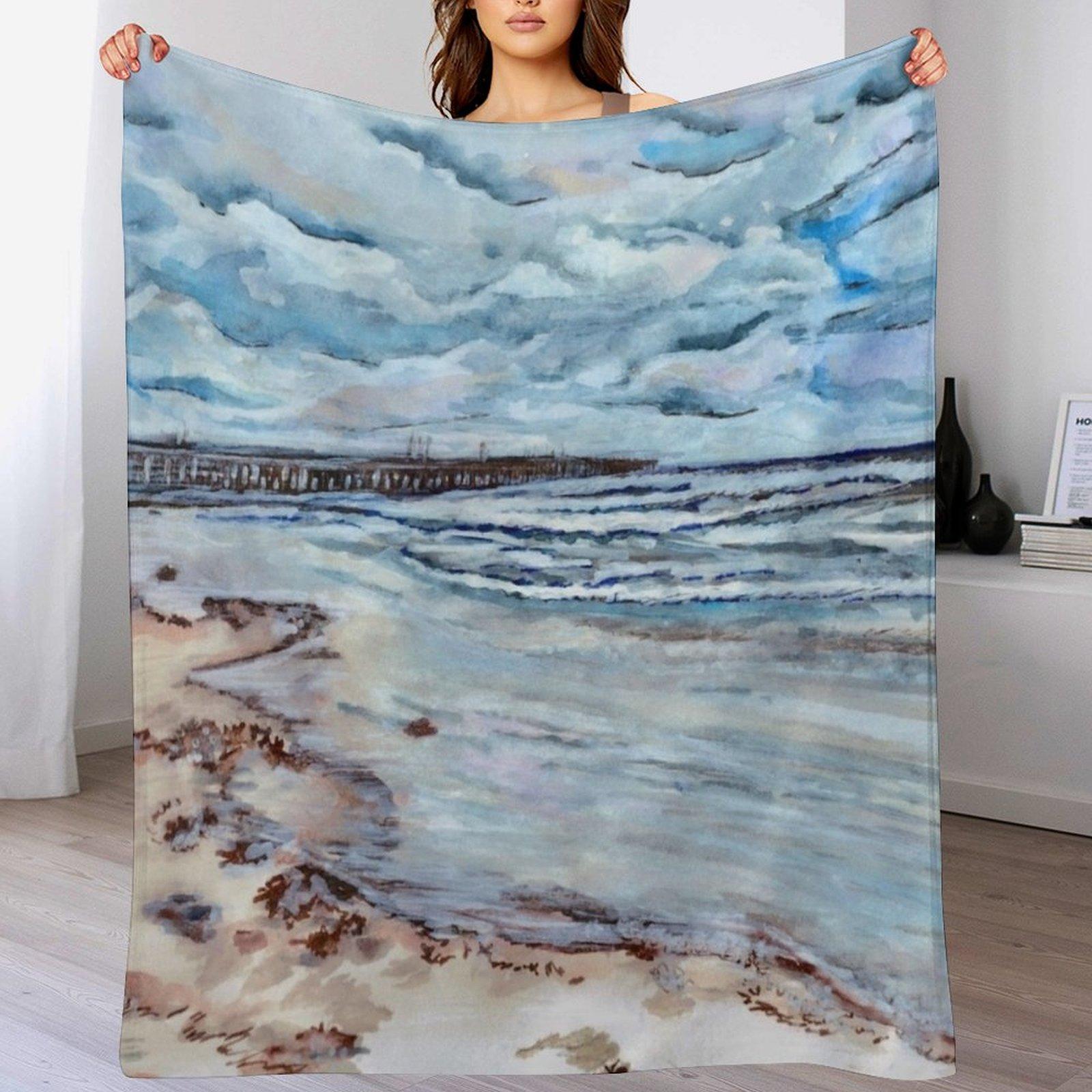 Sunset Beach Throw Blanket Warm Throw Blanket Gift for Anniversary 102x76cm(40x30in)