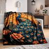 1PC Peacock Feather Print Blanket - Soft Warm All-Season Throw for Sofa, Bed, Car, Office, Throw For Sofa Yy250916128