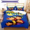 Set di biancheria da letto con motivo The Wiggles da 3 pezzi, set copripiumino include copripiumino e federe, decorazione perfetta per la camera da letto per tutte le stagioni e regalo