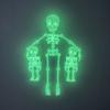 Skull Fridge Magnet 3D Printed Skeleton Refrigerator Sticker Deformable Joint Figurine Home Decoration Fridge Decoration