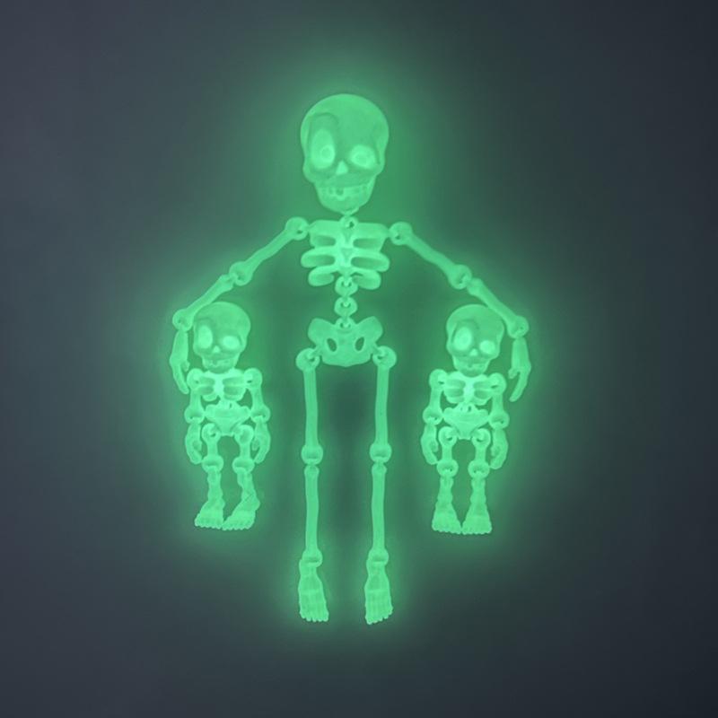 Skull Fridge Magnet 3D Printed Skeleton Refrigerator Sticker Deformable Joint Figurine Home Decoration Fridge Decoration