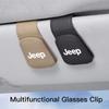 Car Glasses Clip Multifunction Sun Visor Leather Eyeglasses Clip For Grand Cherokee Wrangler JK Gladiator Compass Patriot