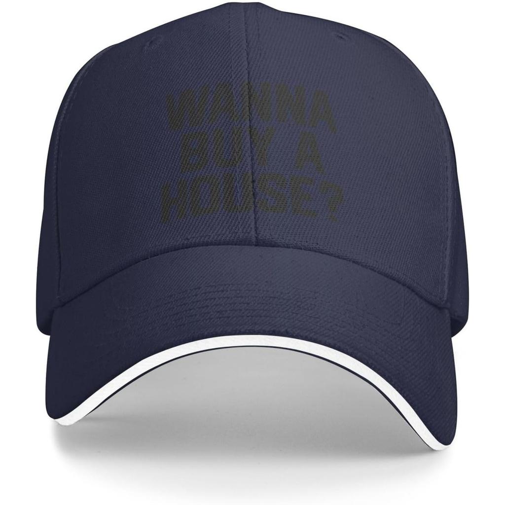 Wanna Buy A House Realtor Funny Baseball Cap Polyester Casual Sun Protection Adjustable Hat