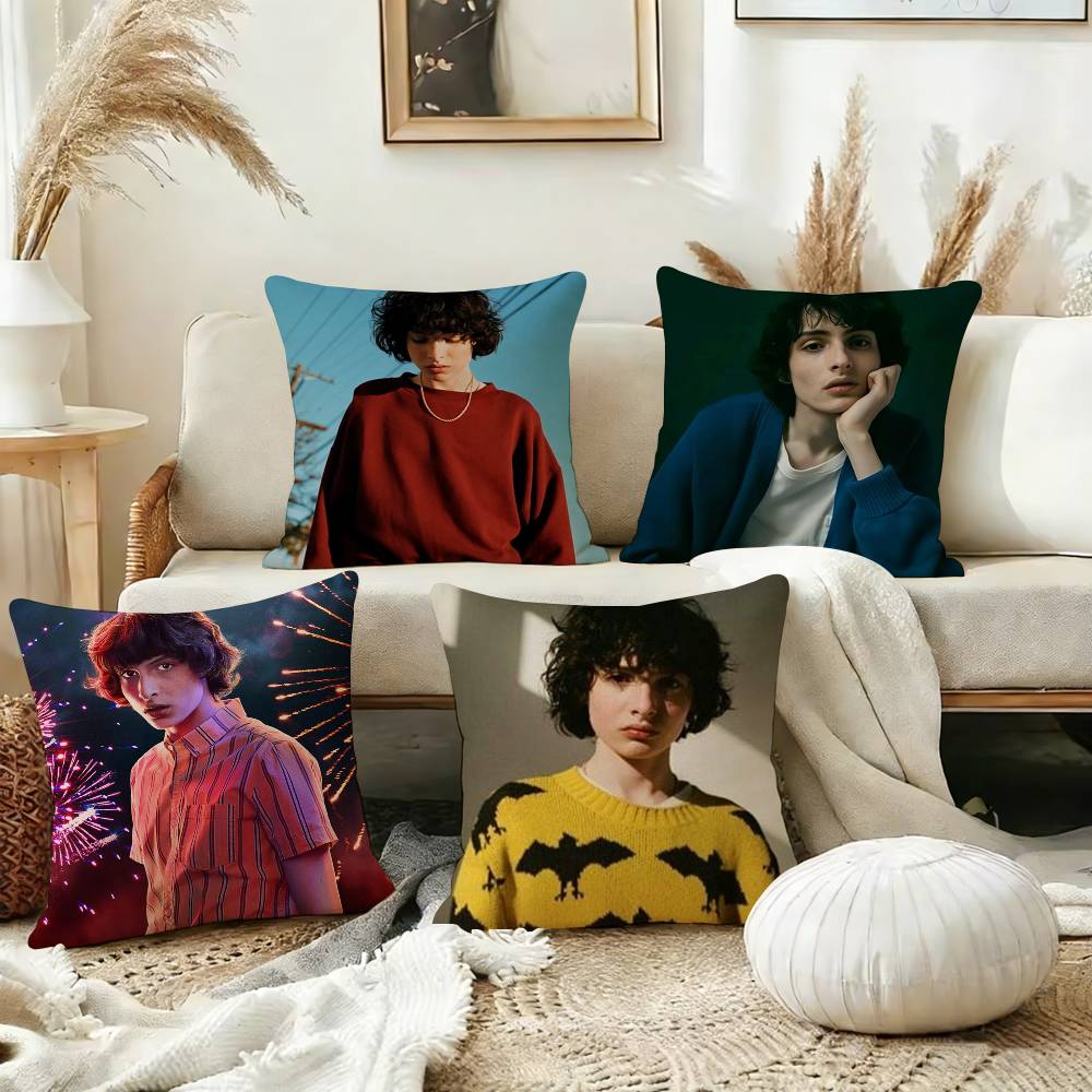 Cool FFinn WWolfhardFW Square DoubleSided printed Pillow Case Bedroom Bedside Pillow Sofa Cushion Cover