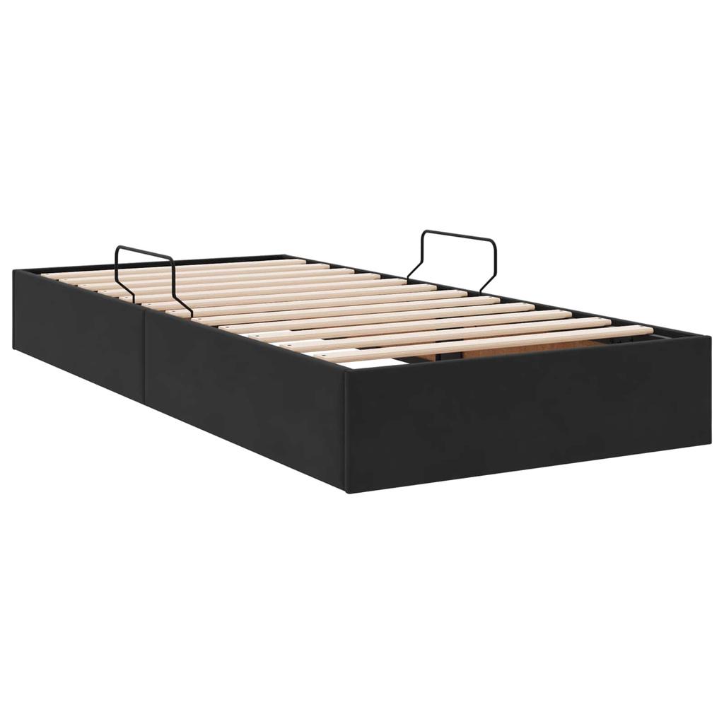 Ottoman Bed Frame with Storage Black 90 x 190 cm Velvet
