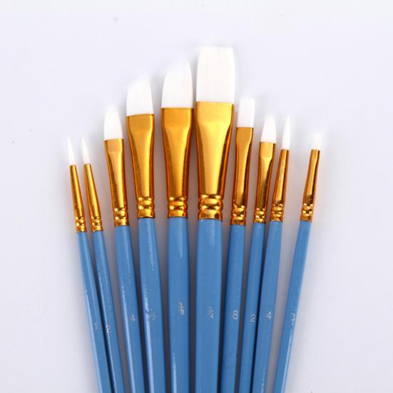 10 sztuk/zestaw Różne rozmiary pędzelków malarskich dla artysty akwarelowy obraz olejny
