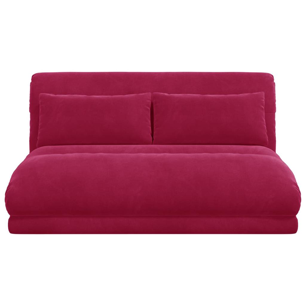 Adjustable Floor Chair Burgundy Velvet