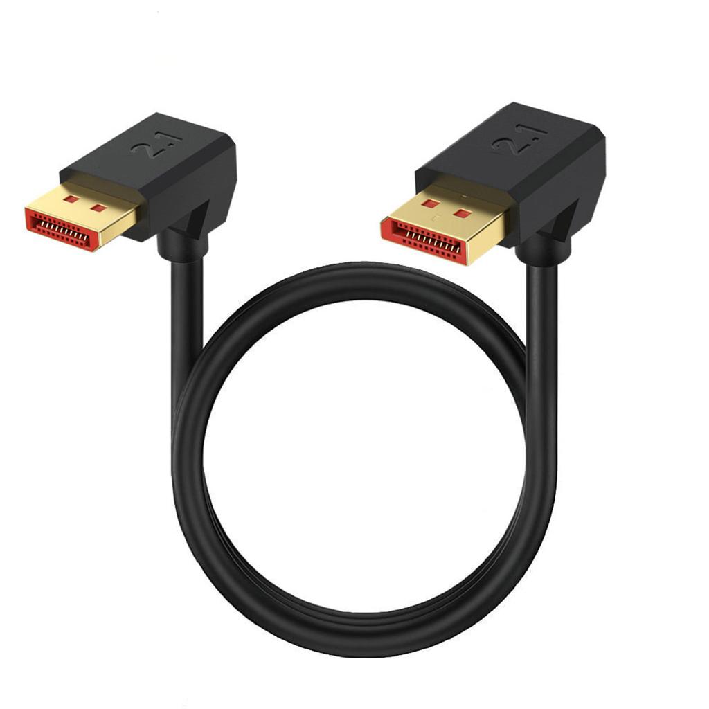 Flexible Angled 2.1 Video Cable 16K Resolution 54Gbps Transmission 8K120Hz 4K240Hz For Gaming Monitors