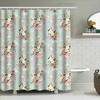 Vintage Retro Yellow Floral Shower Curtain With Pineapple Print Decorative Waterproof Bath Mat Set For Home Bathroom Accessories
