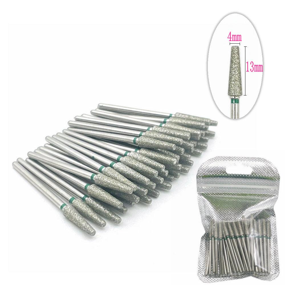 50pcs/pack Diamond Milling Cutter Grinding Drill Bits Diamond Polisher HP 2.35mm Diamond Polisher Nail Drill Bits Drill