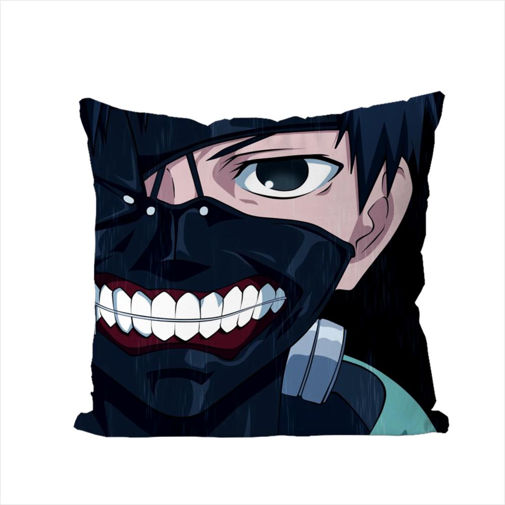 Anime Tokyo Ghoul Pillow Case For Car Sofa Decorative Home Doublesided Print Plush Square Throw Pillow Cushion Cover