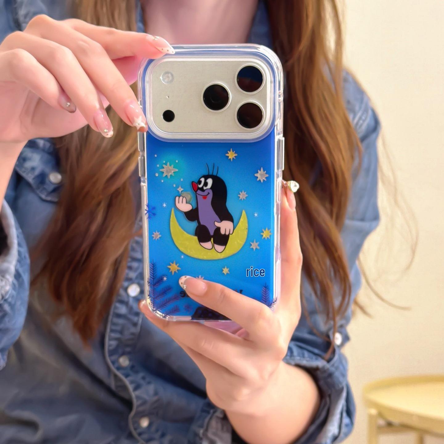 

Защитный чехол для iPhone «Луна и звезды» для моделей 13/14/15/16/17 Pro/Max iPhone 17 Pro Max