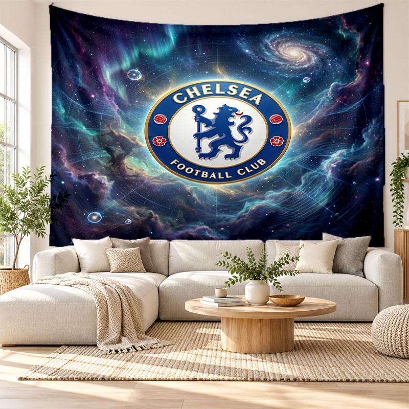 Chelsea FC Wall Tapestry, Soft Fabric Wall Hanging, Decorative Backdrop For Bedroom Home Wall Art
