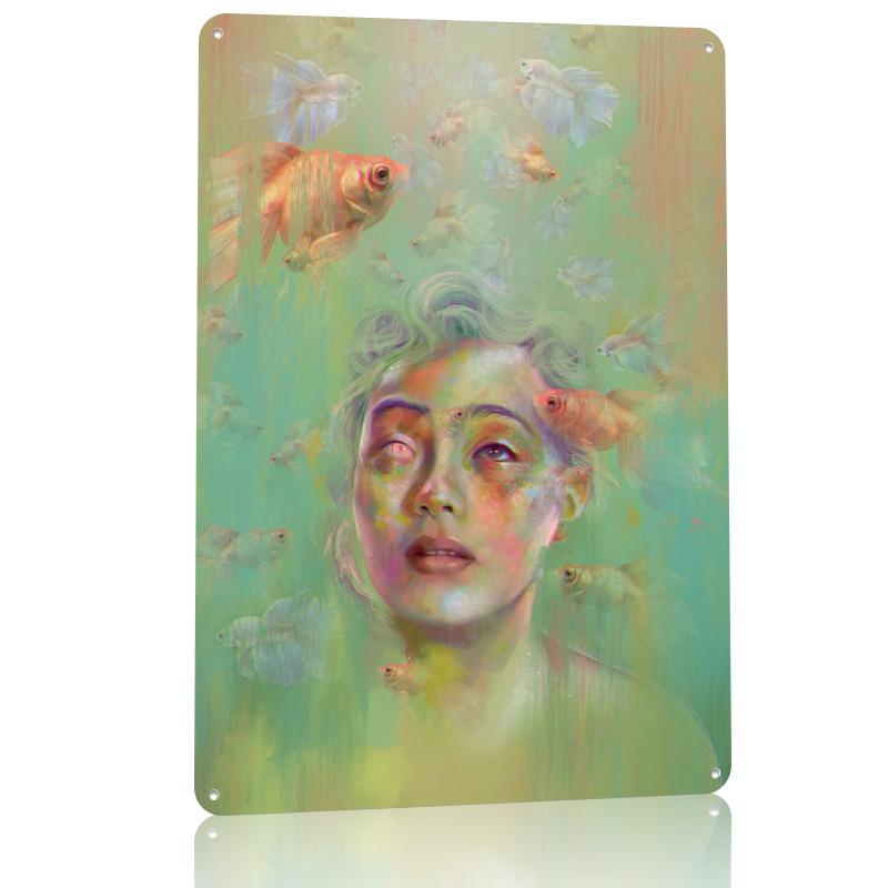 Daydreams D Printed Texture Poster Personalized Wall Art Retro Metal Tin Signs for Gaming Decoration Room Desk Decor Luxury