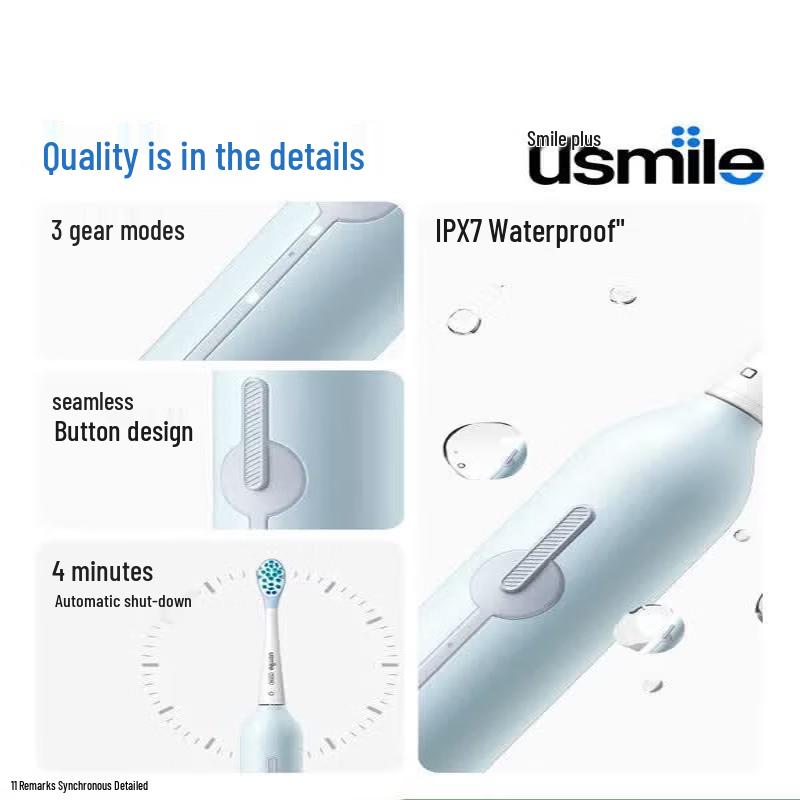 usmile P1 Звуковая электрическая зубная щетка вилка CN (адаптер в комплекте)