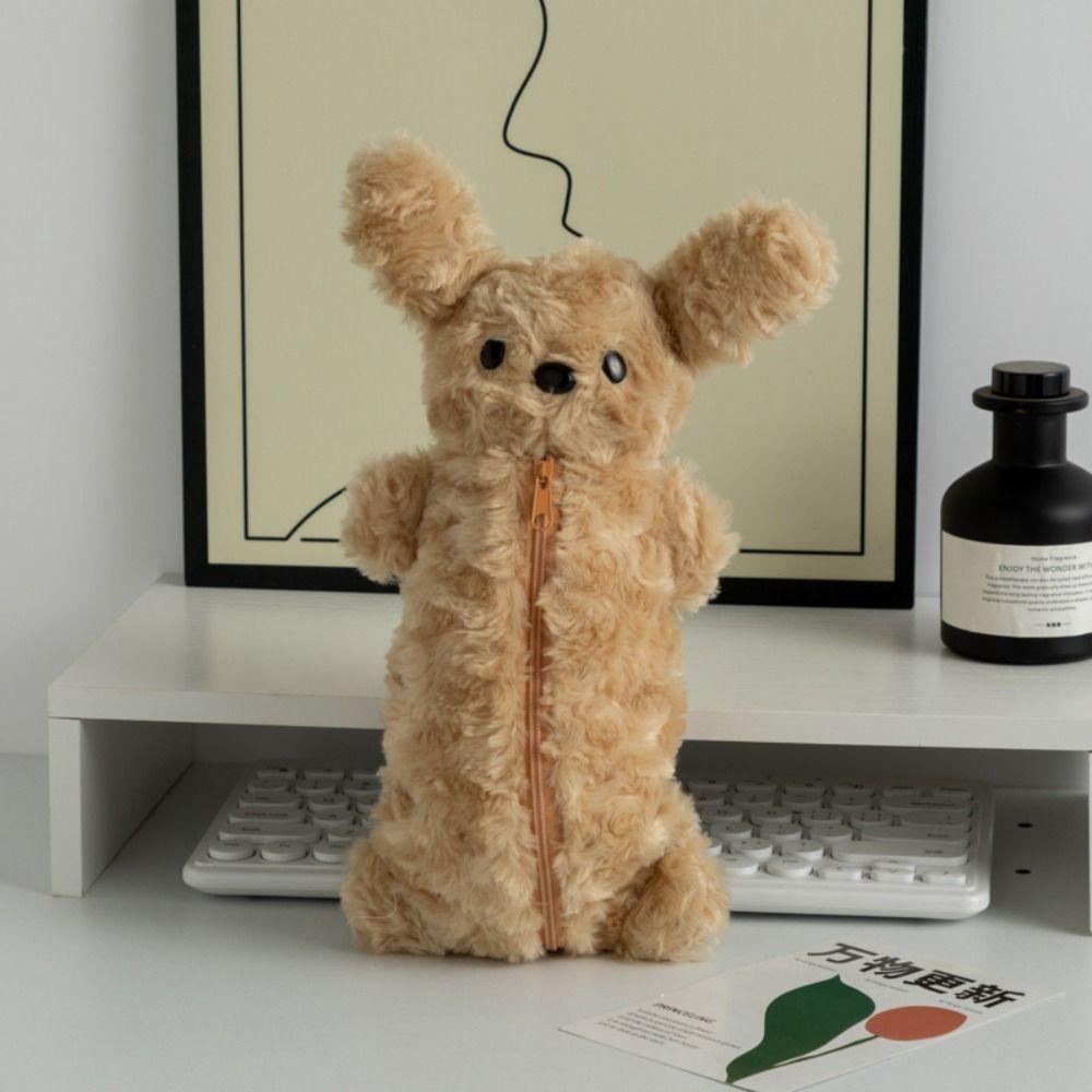 Plush Doll Animal Pen Bag Stuffed Stationery Bag Creative Plush Pencil Bag  School