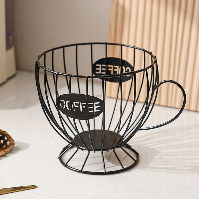 Stylish Modern Coffee Organizer Rack Parctical Coffee Holder Storage Rack Organizer Stand Durable Display Shelf Basket