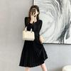 2023 Women's Autumn Embroidered Crane Knit Pullover: Slimming Long Sleeve Base Layer Top