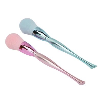 2pcs Nail Dust Cleaner Brush Home Salon Electroplating Exquisite Nail Dust Powder Remover Makeup Brush