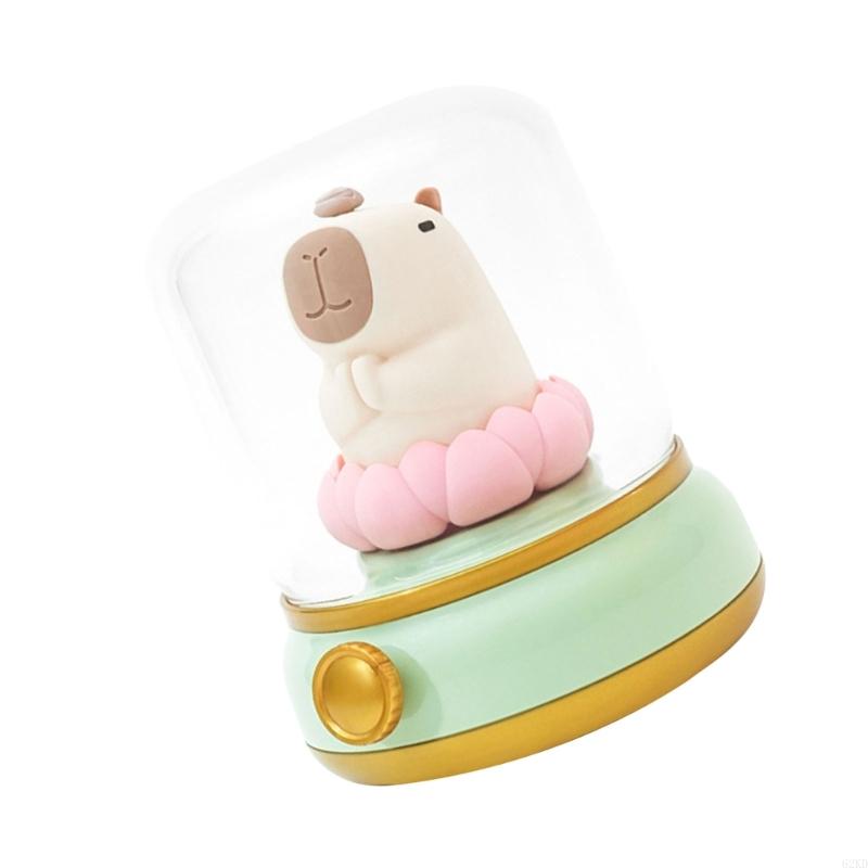 62KD Cartoon Capybara Kerosene Night Light Rechargeable Silicones Night Light Shower Lamp Room Decoration for Kids and Adults