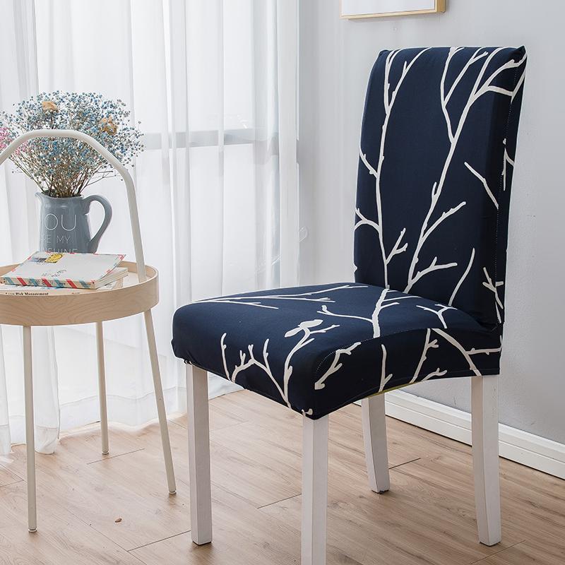 

Milk Silk Print Chair Cover For Living Room Stretch Polyester Chair Slipcover Furniture Protector For Kitchen Office Home Decor 1PC