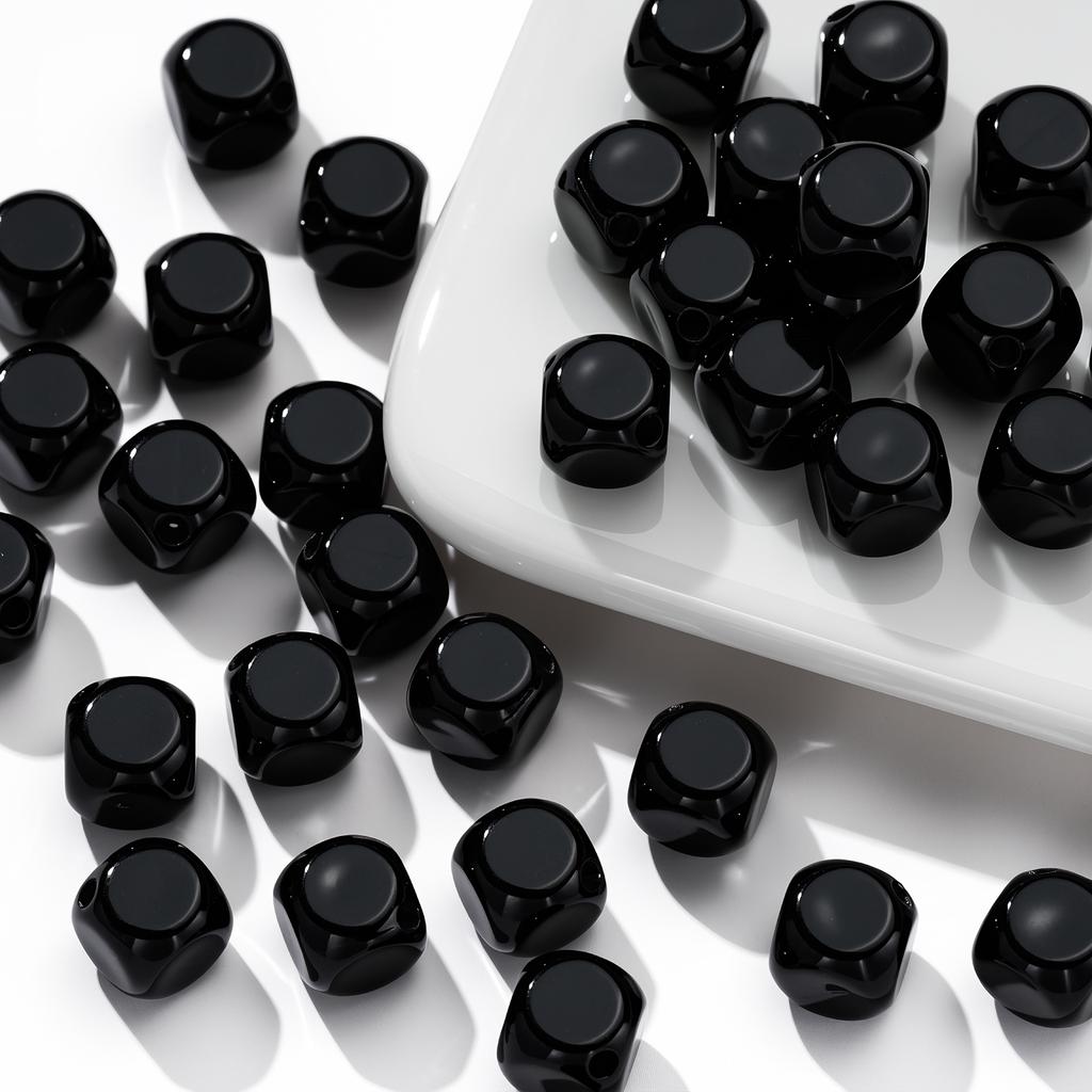 10pcs/lot 10mm Acrylic Square Solid Color Beads DIY Cube Shaped Spacer Loose Beads For DIY Earring Bracelet Jewelry Accessories