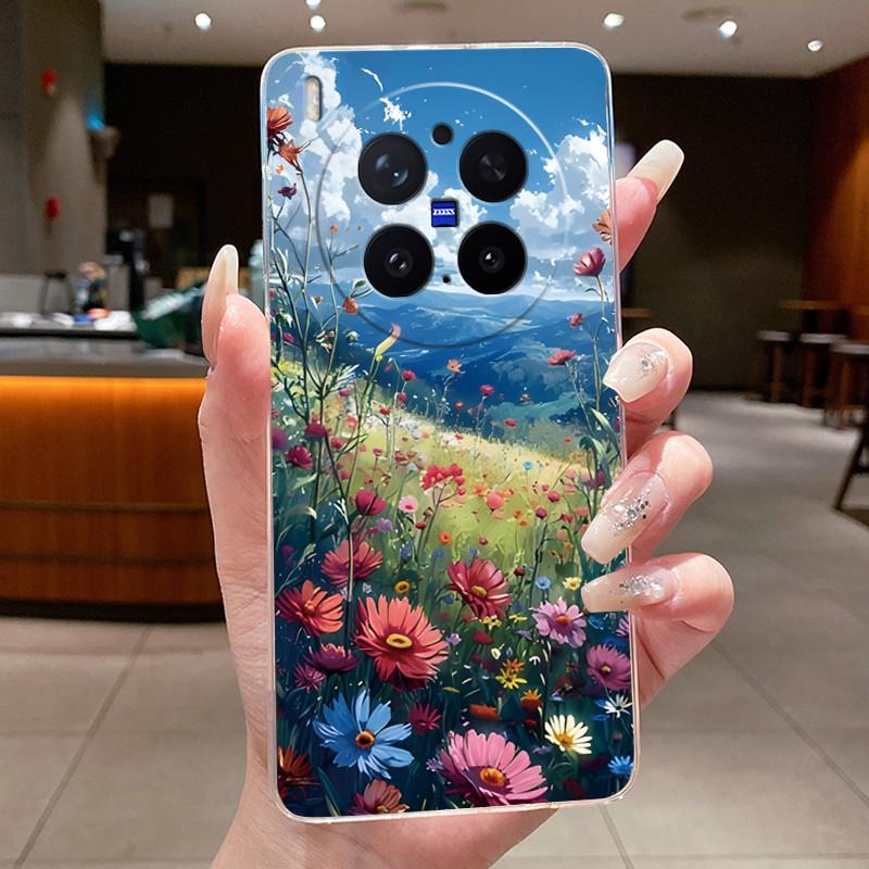 Trendy Fashion Erupting Volcano Pattern Phone Case For Vivo X300 Pro Clear TPU Soft Cover Anti-scratch Couple Protective Shell