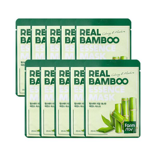 Farmstay_Real Bamboo Essence Mask 23ml x 10 sheets 10 pieces of real bamboo