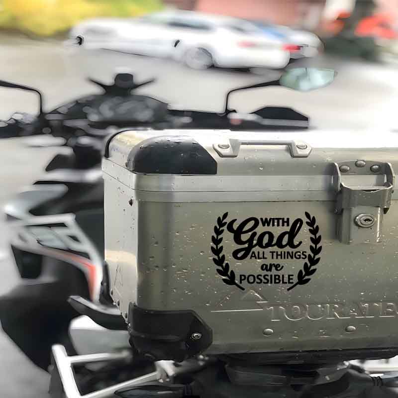 "With God All Things Are Possible"Stickersfor A Unique And Personalized Lookhigh Quality Sticker For Cars Trucks Motorcycles !