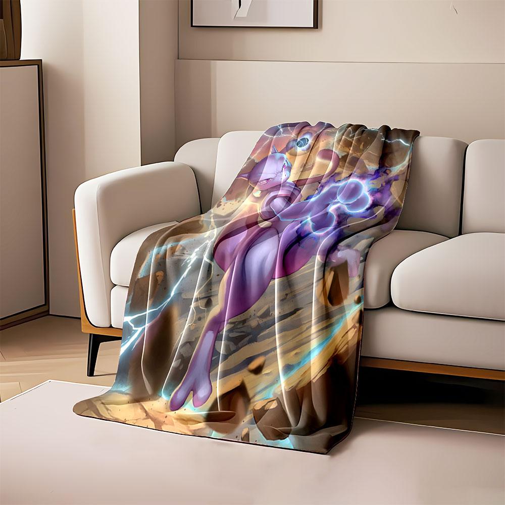 

A powerful purple character channels energy amid lightning and rubble. for all seasons blanket lunch break throw gift 80cm x 120cm