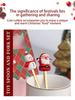 Leeseph Weihnachts-Kaffeelöffel-Gabel-Set (4/6 Stück), Edelstahllöffel Gabeln Weihnachtsgeschenke für Kinder(Rot/Grünes Geschenkbox-Set)