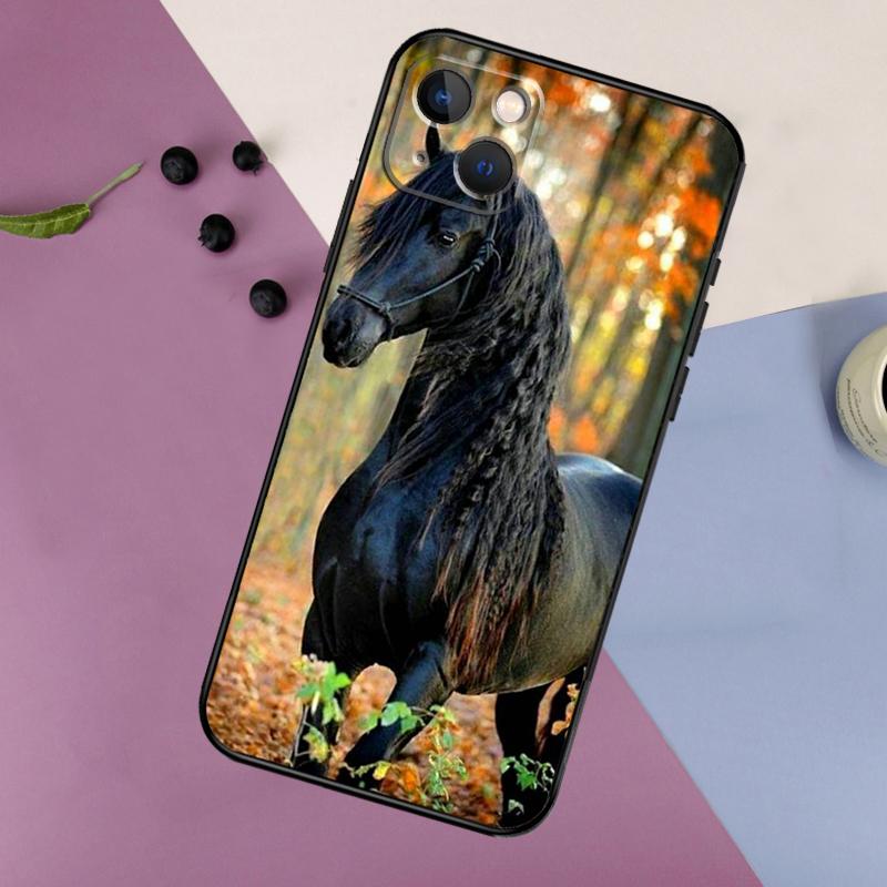 Horse Animal Case For iPhone 16 15 14 13 12 11 Pro Max Mini X XR XS Max 7 8 Plus 2 Bumper Cases Cover